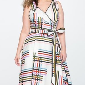 Eloquii striped midi dress